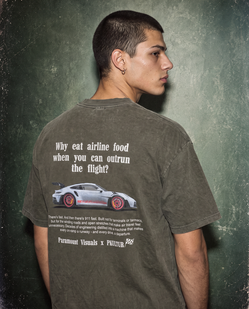 Olive Green Flight Shirt Back Male_paramountvisuals x porsche kultur
